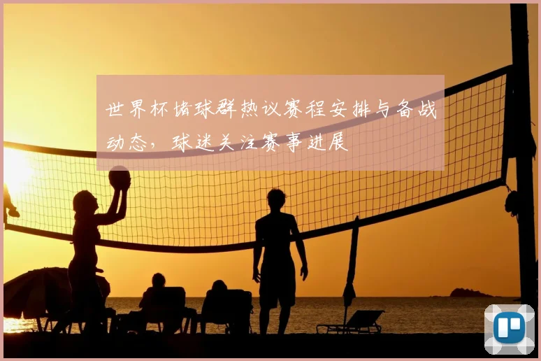 世界杯堵球群热议赛程安排与备战动态，球迷关注赛事进展